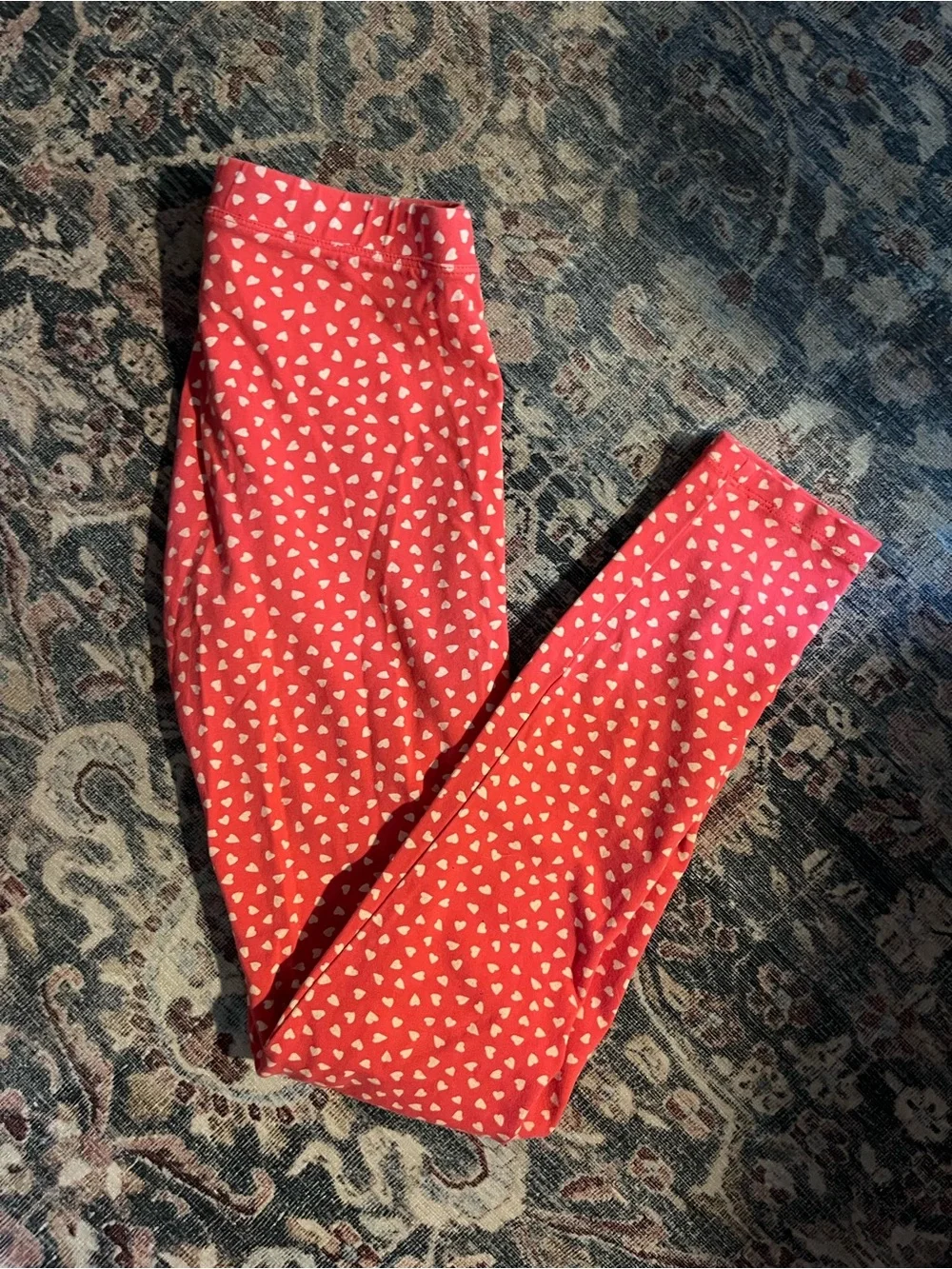 Crewcuts Girls 14 Heart Leggings